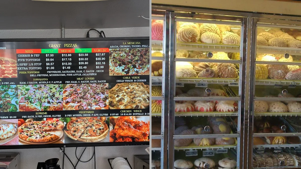 Breakfast and lunch dishes served indoors.